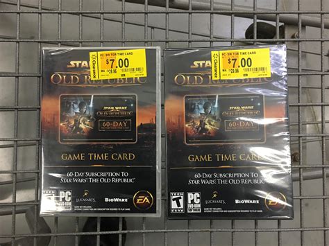 swtor game card walmart.